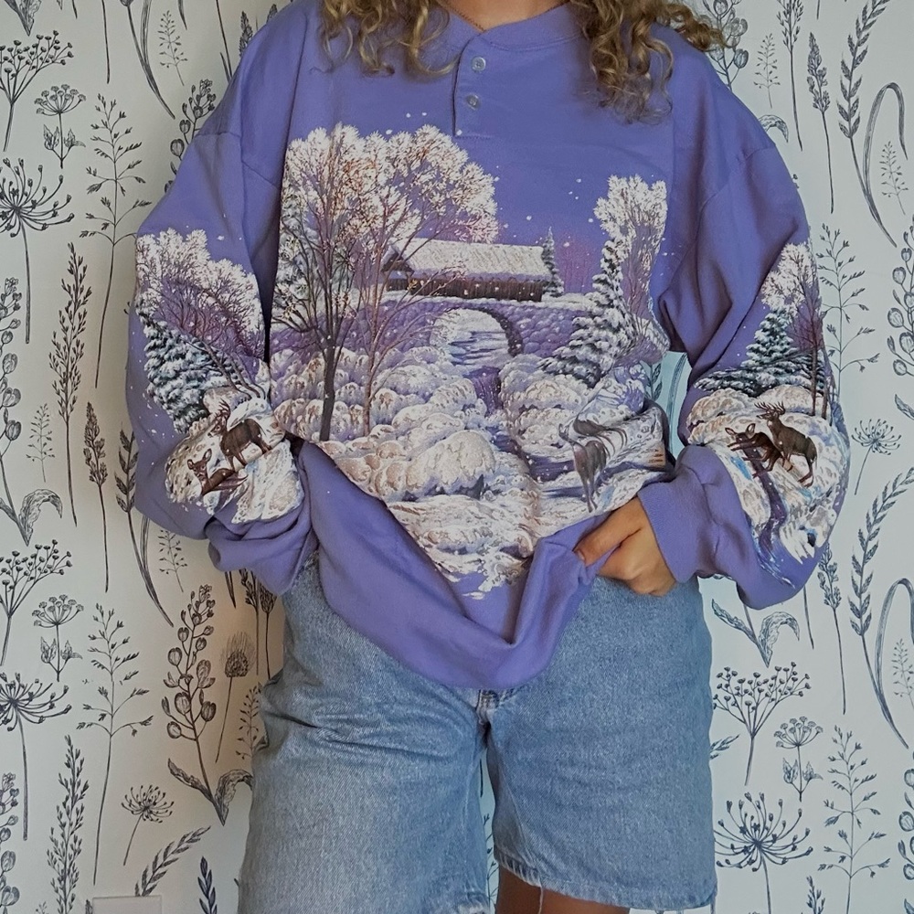 snowy crew neck ❄️